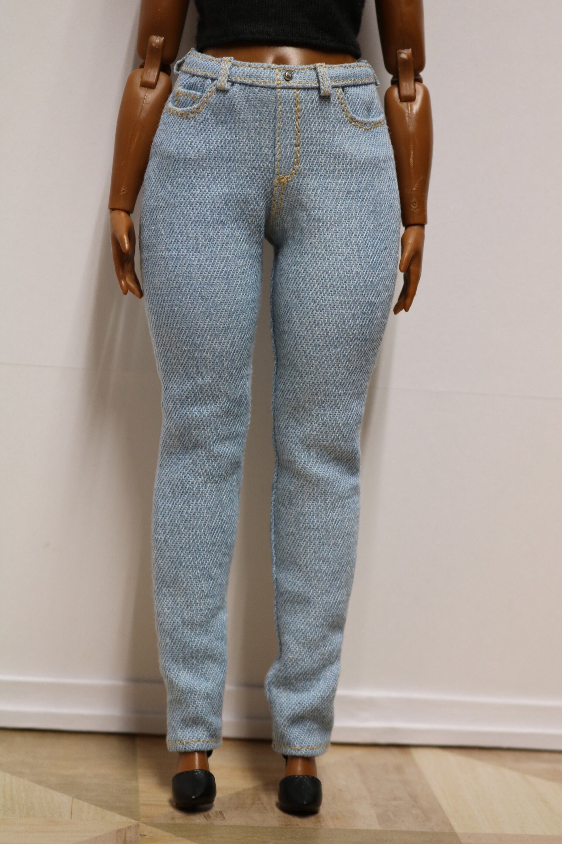 【THE MOZZ】Curved Nylon Denim Setup Pants Slimtacular® Straight Leg Pull-On Denim Jeans | Draper's