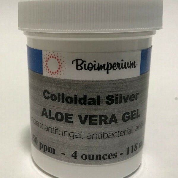 150 ppm colloidal silver aloe vera gel 4 oz ounces nano sized sunburns burns