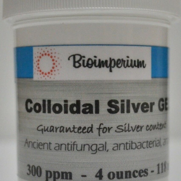 300 ppm colloidal silver gel 4 oz ounces nano sized - no scents or colors