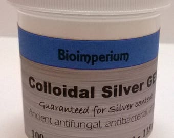 100 ppm colloidal silver gel 4 oz ounces nano sized - no scents or colors