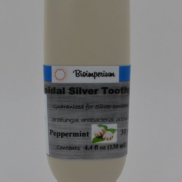 30 ppm colloidal silver toothpaste 4.4 oz ounces nano sized - peppermint flavor