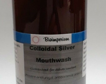 Colloidal Silver Mouthwash 90 ppm Nano 35 ounces Immune Supplement - anticavity