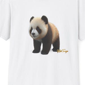 Camiseta de cachorro de panda: Katie Teraya Minimalist Line Art