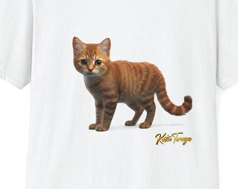 Ginger Tabby Kitten T-Shirt: Limited Edition Katie Teraya Design