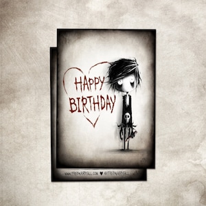 Ansichtkaart - "Happy Birthday Scarlett" door FREDWARDFALL. Voor verjaardagen, felicitaties, vrienden en familie