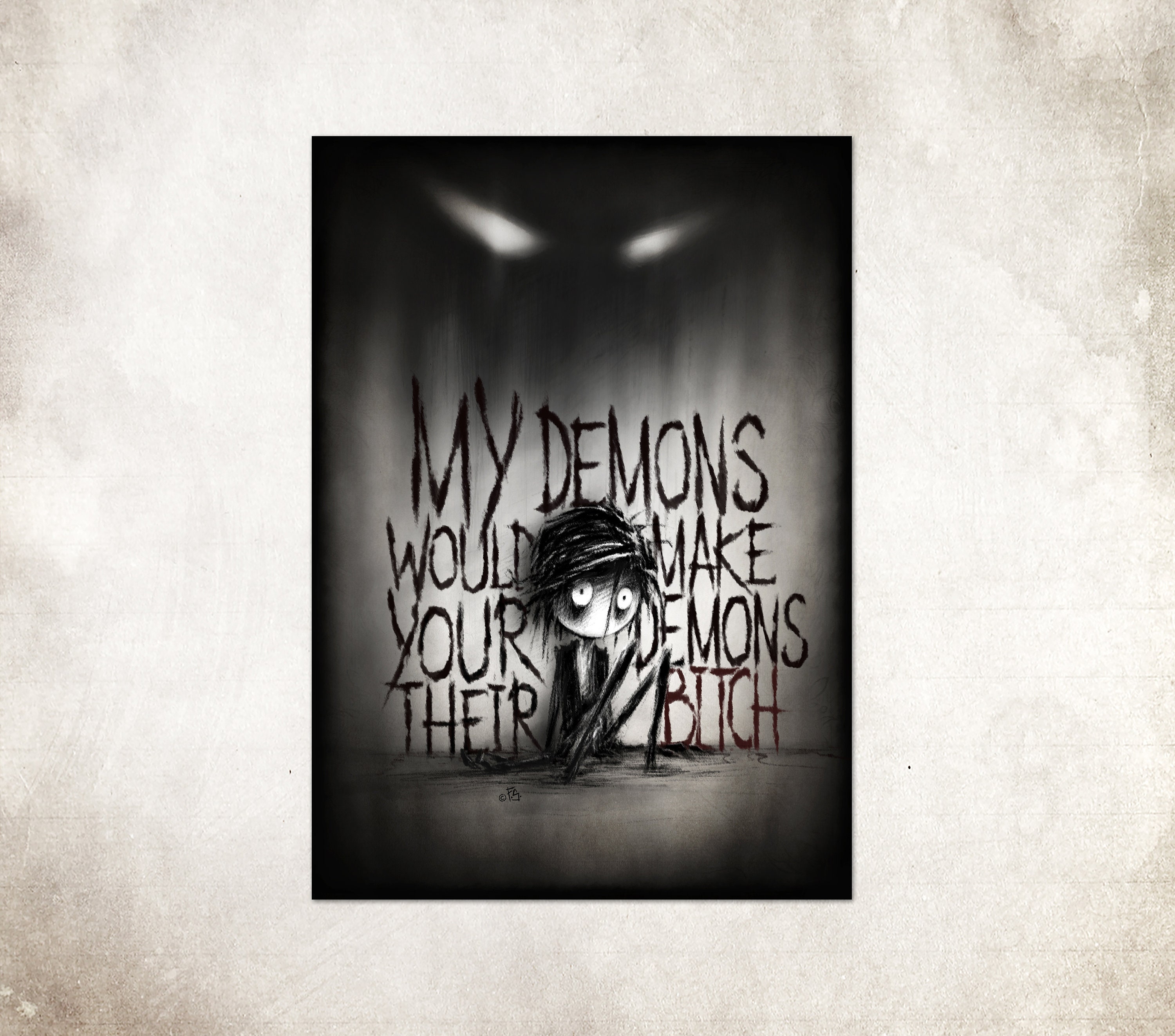 Drawing OUR DEMONS Other's Demons by - Etsy