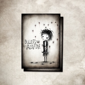 Postkarte " bullets for my valentine " by FREDWARDFALL. Spezielles Geschenk für Paare & zum Valentinstag.