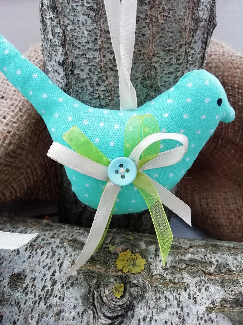 Set of 5 Easter Ornaments Stuffed Easter Bunny Easter Birds Etsy