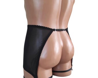 Skirt For Men Open butt Crossdresser See though Mens Mini Skirt Lace sexy Underwear Sissy Maid Transgender Sheer Skirt Transparent Skirt