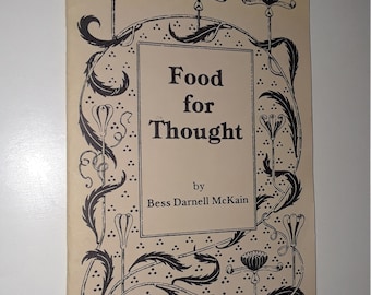 Food For Thought by Bess Darnell McKain Signed VG+ Chapbook of Poems 1984 Rare