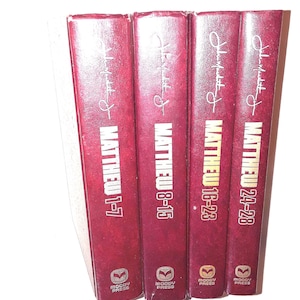 Nieuwe Testament Bijbelcommentaar John MacArthur Compleet Matteüs 1-28 4 delen set 1988 hardcovers