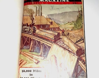 Zeldzaam Railroad Magazine-boek uit de jaren 1930: publicatie Folsom Prison Library