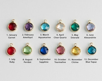 Add-on Birthstone Charm (Circular)