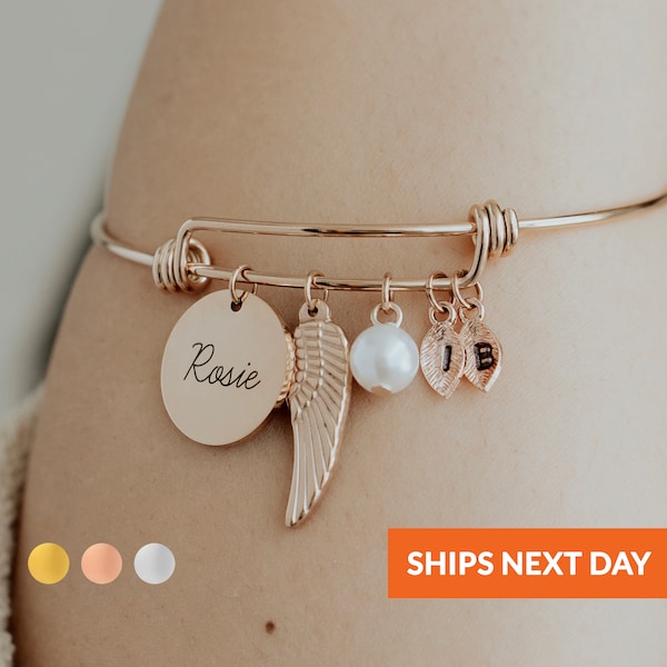 Elija su pulsera de encanto Regalo personalizado personalizado para mamá Nana Stack Charm Bangle Regalos de cumpleaños hechos a mano para su boda de regalo del Día de las Madres