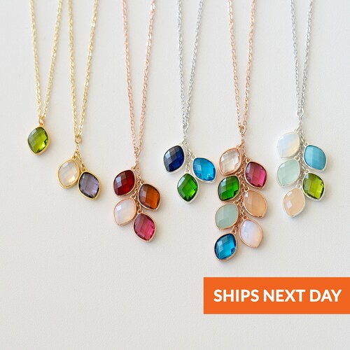 Birthstone Necklace Grandma Necklace 