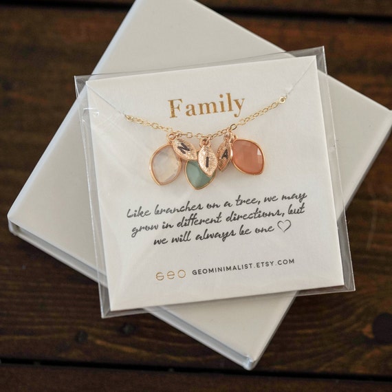 Personalized Birthstone Necklace Mothers Day Gift Ideas Grandma