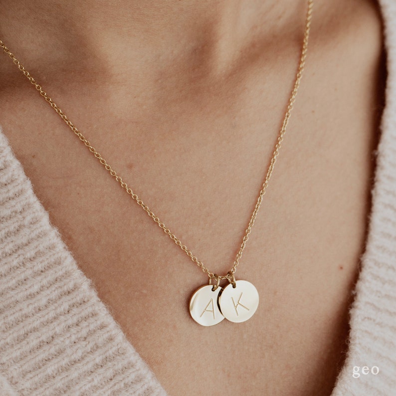 Personalized Initial Necklace For Her Best Friend Unique Mothers Day Gift Women Sister Letter Necklace Couples Initials Handmade Minimalist image 3