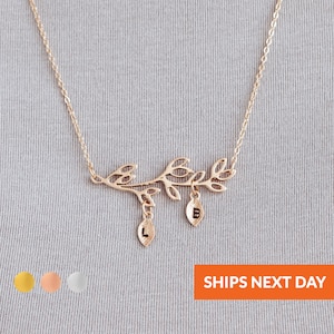 Collar de árbol genealógico personalizado para regalo de cumpleaños de la abuela para mamá Collar de nombre personalizado Carta Collar inicial Regalo para el Día de su Madre