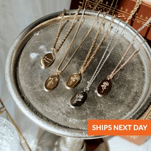 Colar de flores de nascimento em ouro 14k, colar floral, colar de flores, colar floral do zodíaco, colar do mês de nascimento, presente exclusivo personalizado para crianças