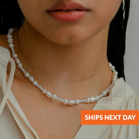 Beaded Pearl Necklace Pearl Choker for 