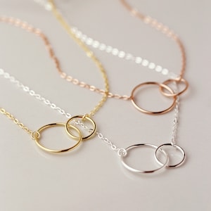 Infinity Jewelry Big Little Gift Best Friend Necklace Newlywed Minimalist Jewelry Engagement Gift Mother Of The Bride Wedding Sister Jewelry