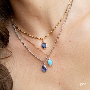 Personalized Blue Topaz Jewelry December Birthstone Necklace For Girls Turquoise Necklace For Women Birthday Gifts For Her Ready To Ship