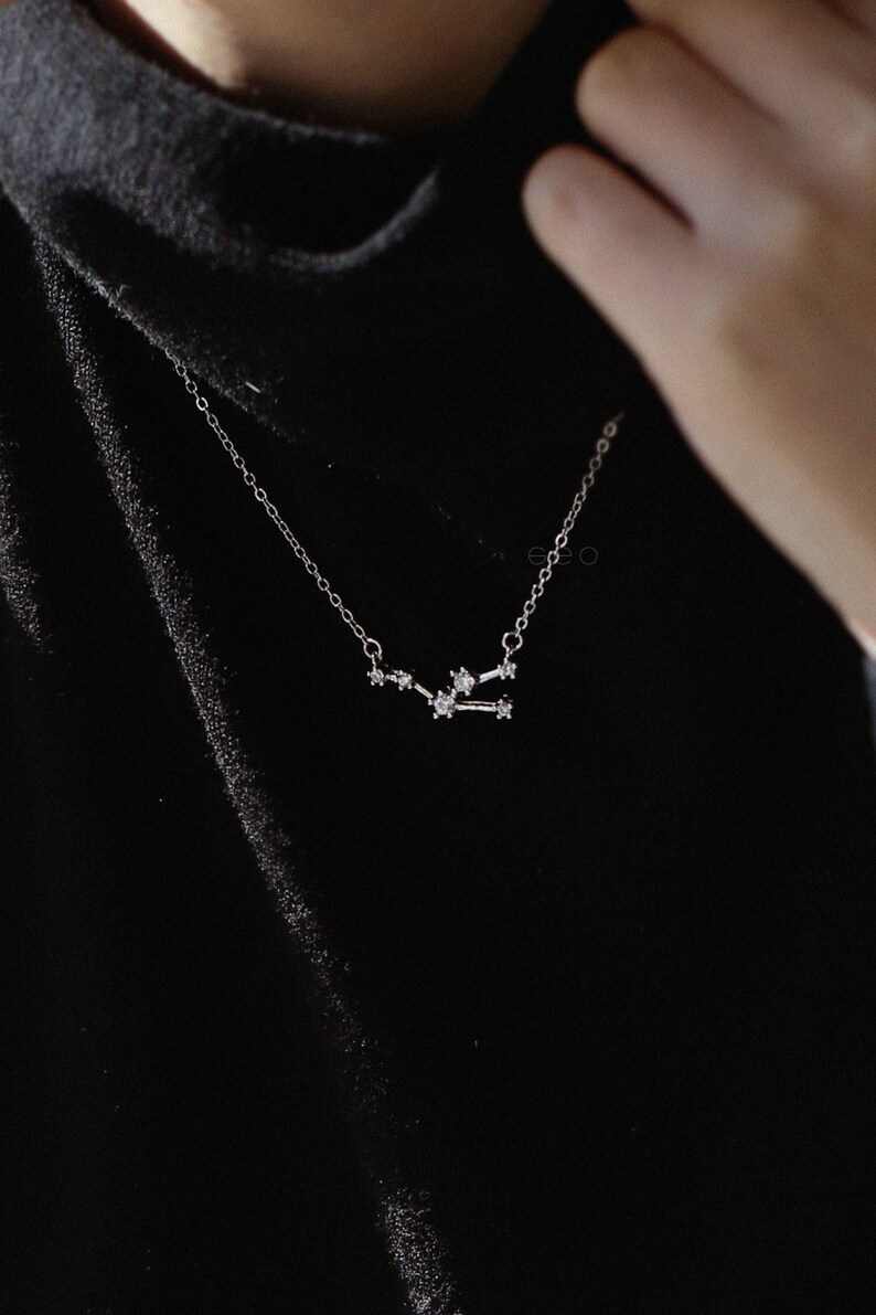 Gold Filled Zodiac Constellation Necklace Aquarius Celestial Jewelry Best Friend Girlfriend Valentines Day Gift For Women Sagittarius