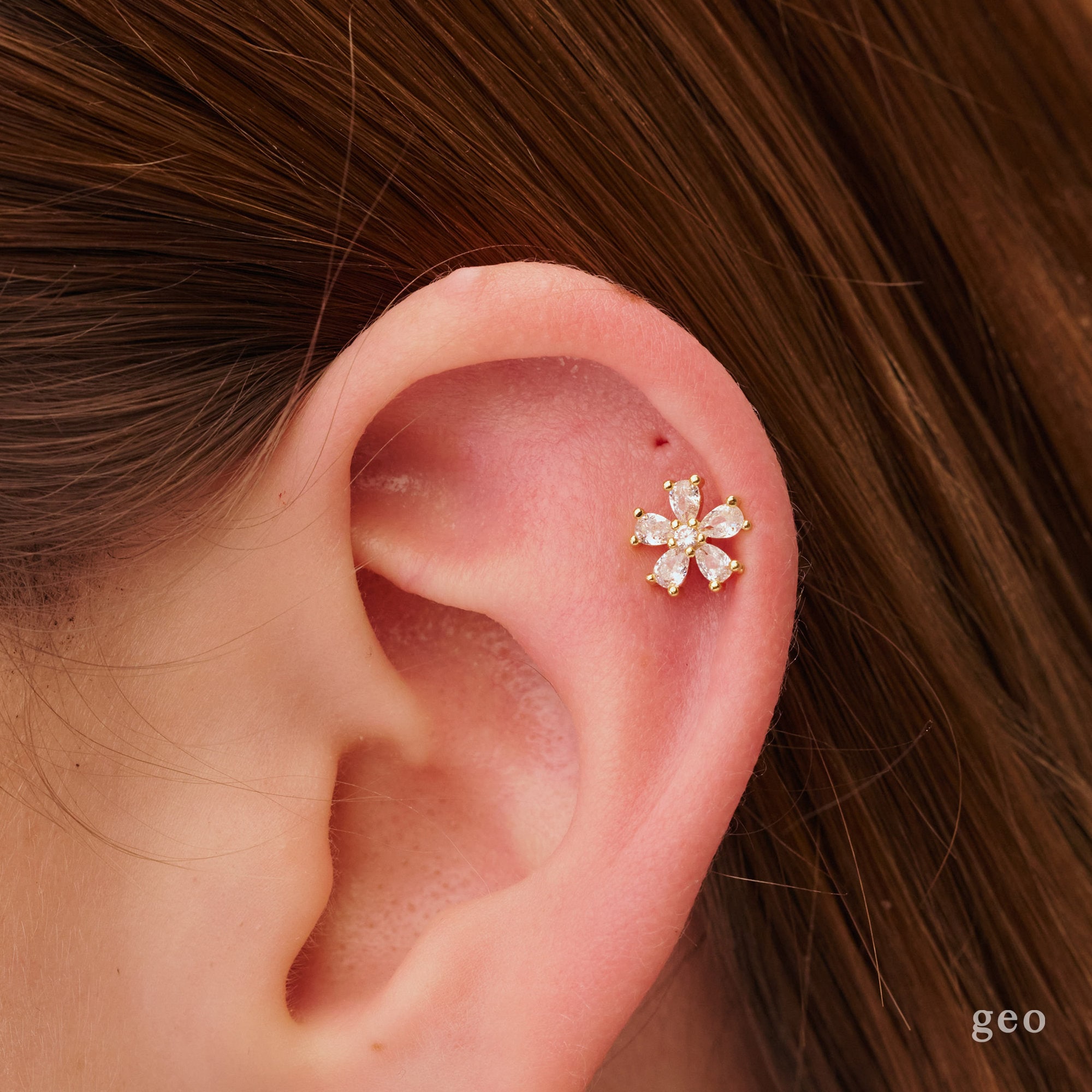 Set 23 Orecchini Per Cartilagine Donna – 16G, Helix, Trago, Conch – Retro Piatto In Acciaio Inox Chirurgico Ipoallergenico, Cerchi E Perno - 3