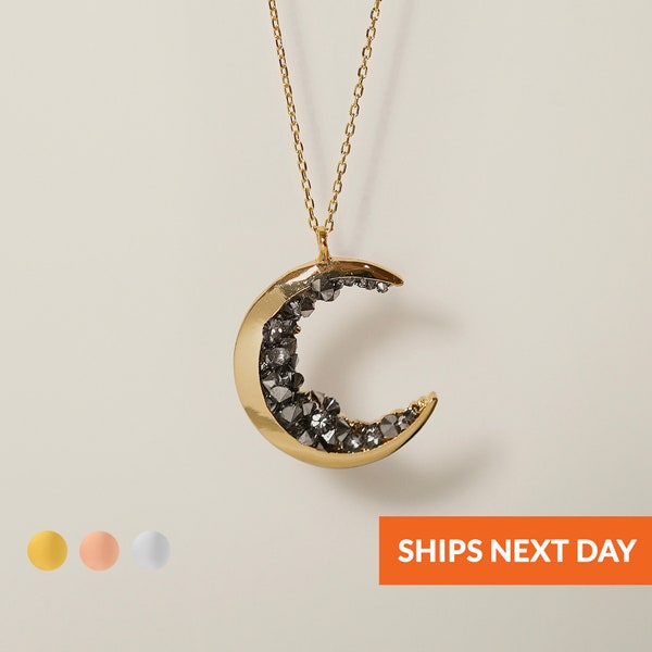 Geominimalist Celestial Jewelry Gold Crescent Moon Necklace Gift for Her Custom Unique Jewelry Zodiac Gift Minimalist Best Friends Necklace