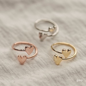 Anillo de corazón personalizado con inicial, regalo significativo para ella, joyería inicial, anillo con letra, regalo para novia, anillo llamativo, regalo para ella, grabado