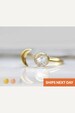 Dainty Gold Moonstone Rings For Women Celestial Jewelry Christmas Gift Ideas Girlfriend Statement Ring Moon Stone Raw Stone Jewelry