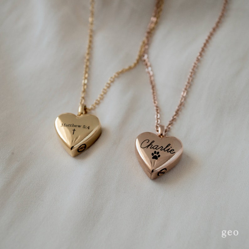 Custom Heart Urn Necklace Urns for Human Ashes Personalized Etsy