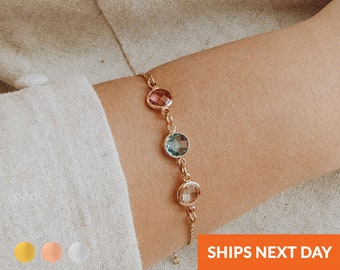 Pulsera de piedra de nacimiento para mujer, regalo de joyería personalizado para mamá, hermana, regalos para su madre a hija, pulsera, regalo del día de la madre, Nana Mama