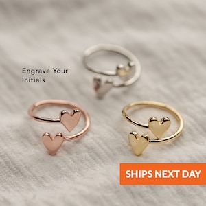 Spersonalizowana biżuteria w kształcie serca, pierścionki z wyrazistym wzorem dla kobiet, prezent ślubny dla panny młodej, prezent dla dziewczyny, biżuteria dla druhen, pierścionek z wyrazistym wzorem dla niej