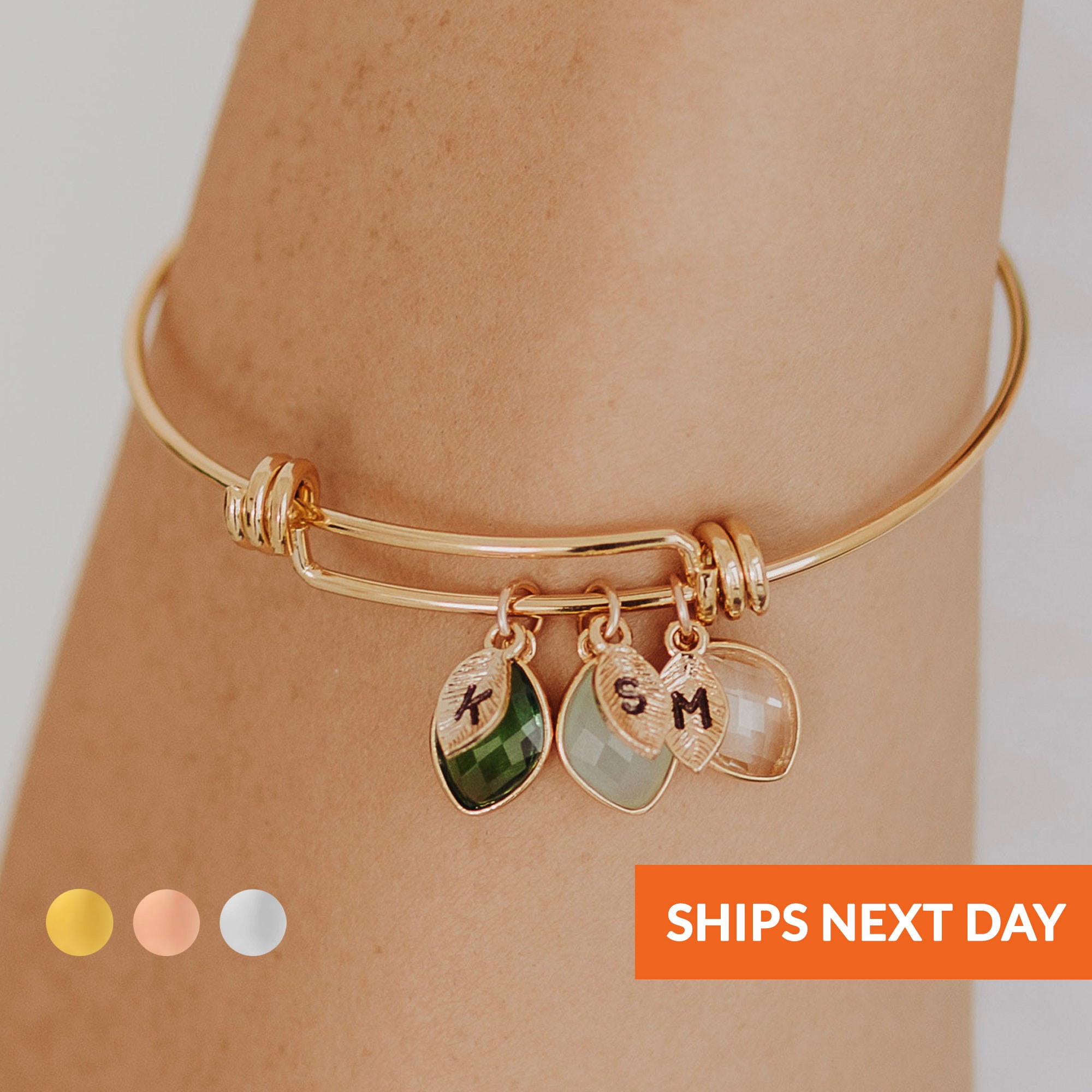 Geominimalist Birthstone Bracelet For Women Mother's Day Gift Birthstone Mom Jewelry Charm Bangle Personalized Jewelry Personalized Gift