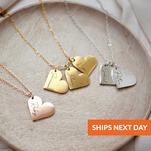 Custom Name Necklace Heart Charm Personalized Gifts for Women Necklace for Mom Mothers Handmade Jewelry Charm Necklace Birthday Gift For Her