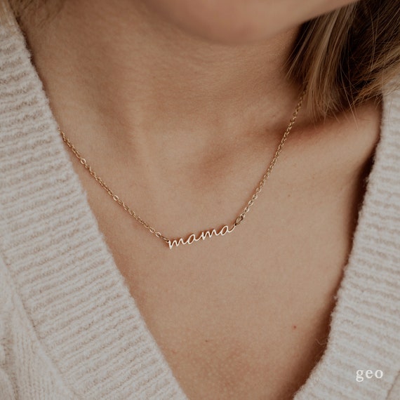 Dainty Mama Necklace Mother Gifts Mom 
