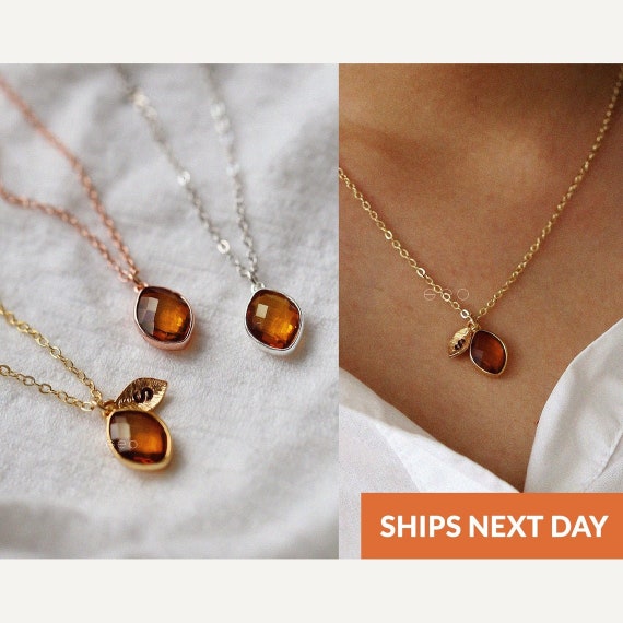 November birthstone on sale necklace for mom