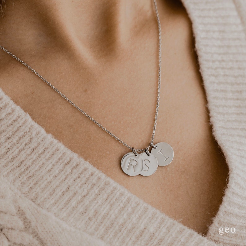 Personalized Initial Necklace For Her Best Friend Unique Mothers Day Gift Women Sister Letter Necklace Couples Initials Handmade Minimalist image 4