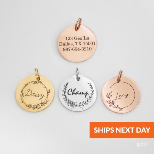 Personalized Pet Tag for Dog and Cat Engraved Dog ID Tag - Etsy