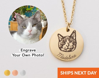 Personalized Pet Necklace Pet Parent Gift for Her Pet Portrait Necklace Pet Gift Best Friend Gift for Mom Delicate Jewelry Charm Necklace