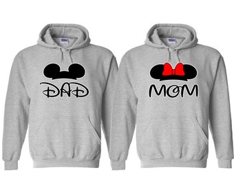 Dad and Mom Couple Hoodie, Dad Hoodie, Mom Hoodie, Matching Couple Hoodie, Couple Hoodies, Dad and Mom Hoodie