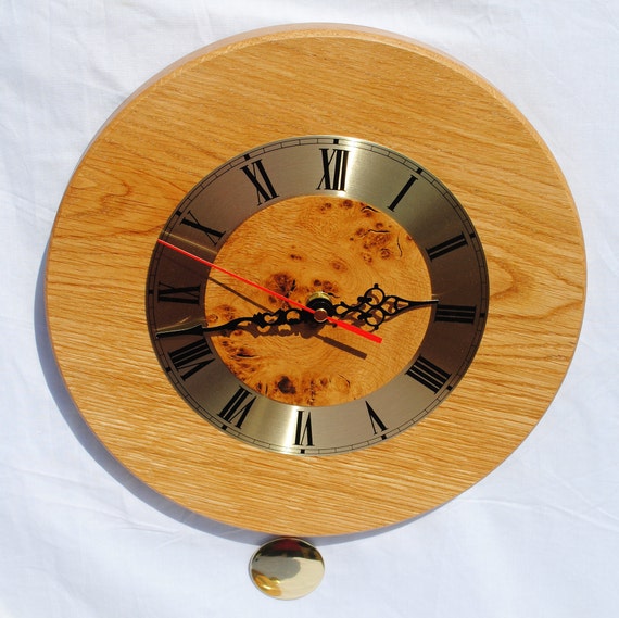 Bluntly Wood Wall Clock Modern Grandfather Pendulum