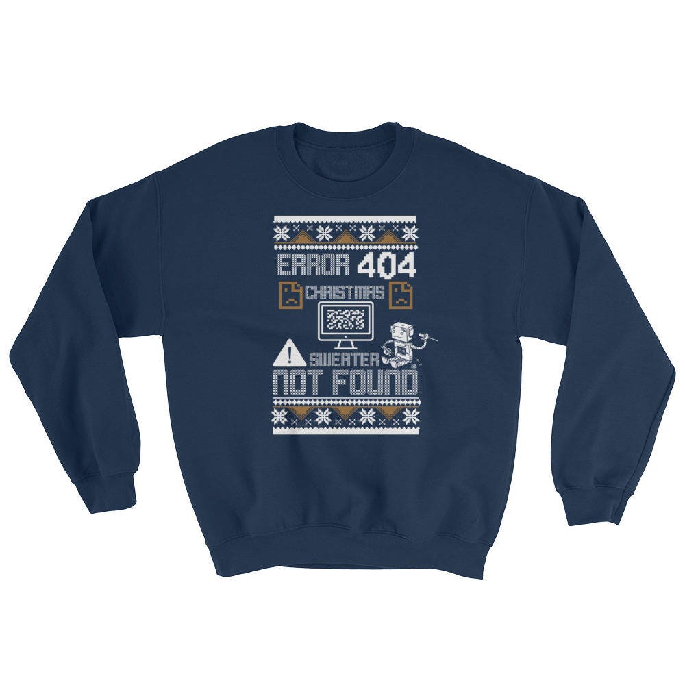 Pull De Noël "Error 404" - Sweat-shirt Moche De Noël, Motif Geek, Pour Informaticiens, Fêtes
