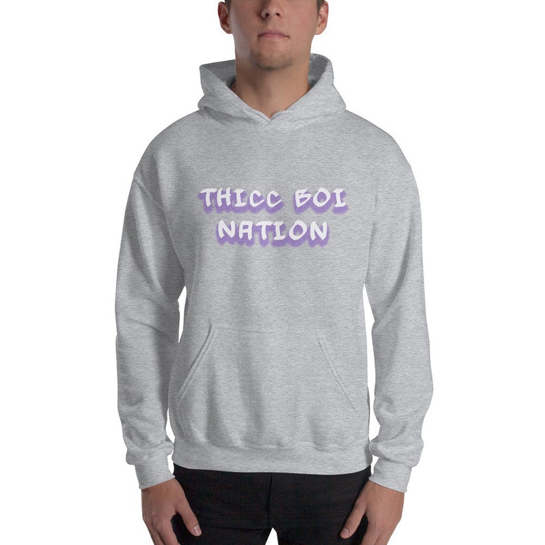 Thicc Boi Nation / 2 Bears 1 Cave / Thick Boy / Your Moms House / Unisex Hoodie image 1