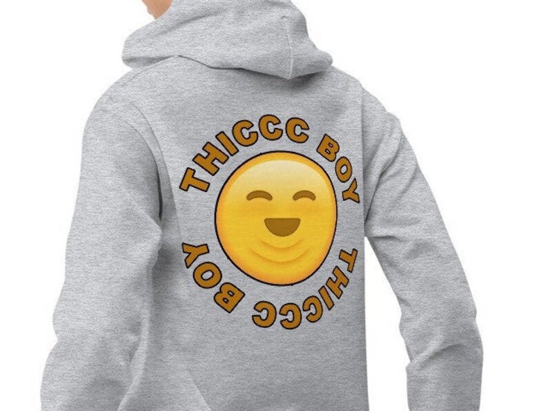 Thiccc Boy Front and Back / Thicc Boi Designs / Thicc Boi Nation / Thick Boy Unisex Hoodie image 1