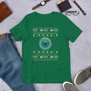 Eyeball Ugly Christmas Unisex/optometrist Xmas/T-shirt/Optometry Holiday Party/geschenken voor oog artsen/opticien shirt
