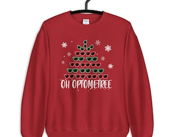 Optometry Ugly Christmas Sweater / Optometry Gift / Gifts / Optician Gifts / Ugly Xmas / Optometry Art / Ophthalmologist Gifts