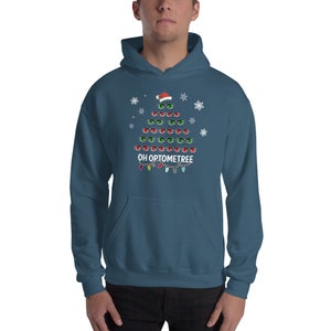 Oh Optometree / Ugly Christmas Sweater / Eye Doctor / Optometrist / Gifts / Optician / Xmas Present / Funny Optometry / Unisex Hoodie