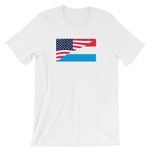 Luxemburg amerikanischen Doppel-Bürger / Vereinigte Staaten Baby / gemacht Amerika mexikanische Teile / Luxemburg Flagge / Staatsbürgerschaft Geschenke / Unisex T Shirt
